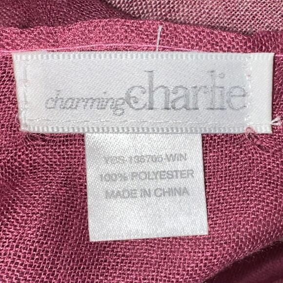 Charming Charlie Red Plaid Lightweight Rectangle Scarf - Picture 4 of 9